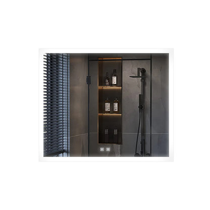 Lexora Aurorium 30 in. W x 28 in. H LED Bathroom Vanity Mirror