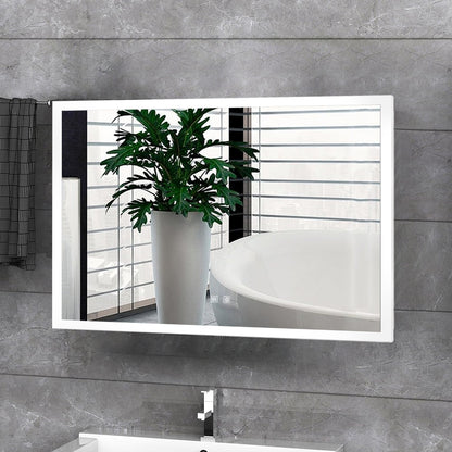 Lexora Aurorium 32 in. W x 24 in. H LED Bathroom Vanity Mirror