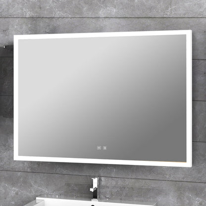 Lexora Aurorium 36 in. W x 28 in. H LED Bathroom Vanity Mirror