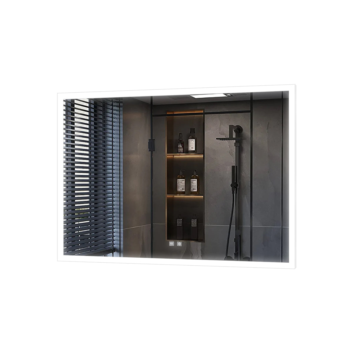 Lexora Aurorium 36 in. W x 28 in. H LED Bathroom Vanity Mirror