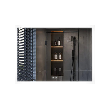 Lexora Aurorium 36 in. W x 28 in. H LED Bathroom Vanity Mirror