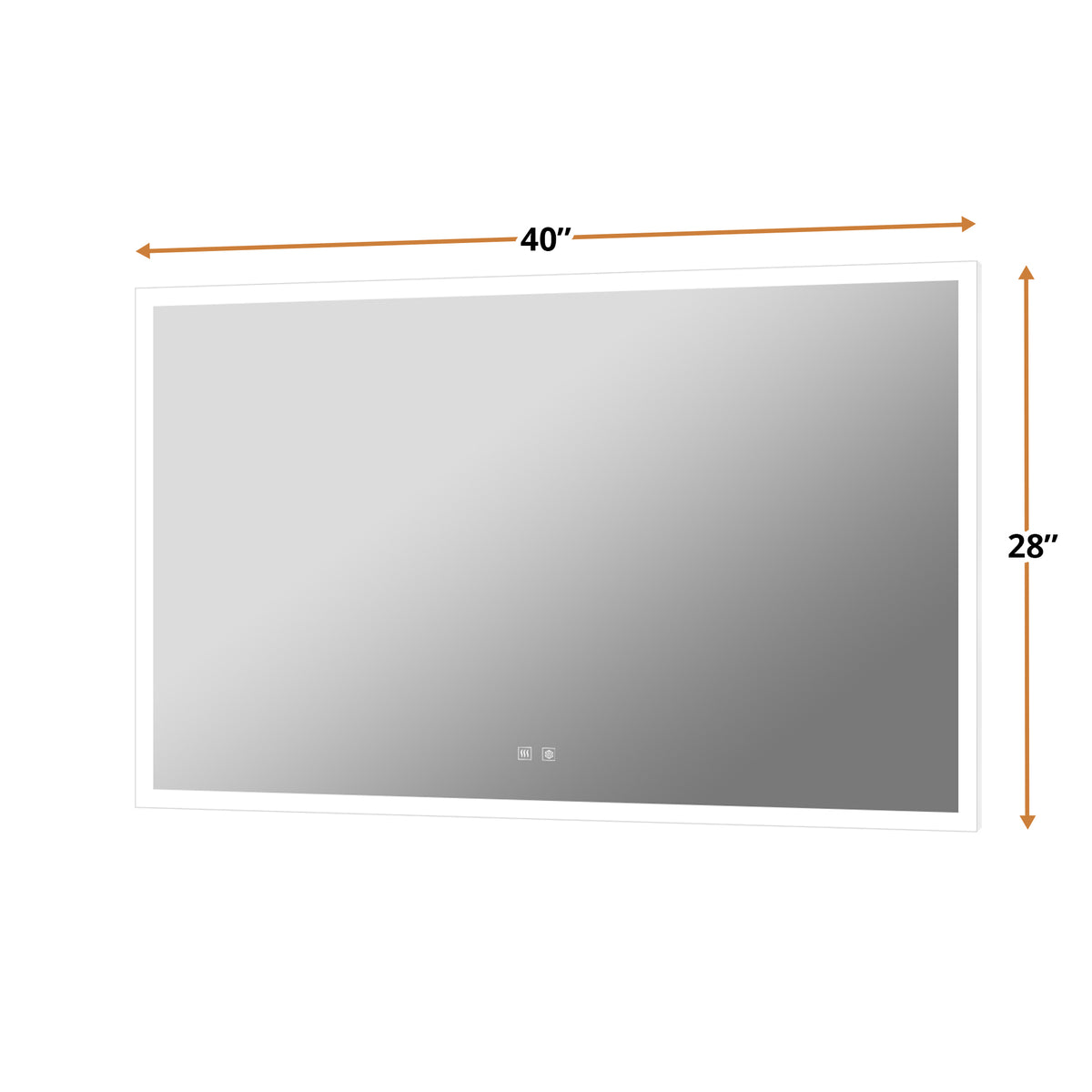 Lexora Aurorium 40 in. W x 28 in. H LED Bathroom Vanity Mirror
