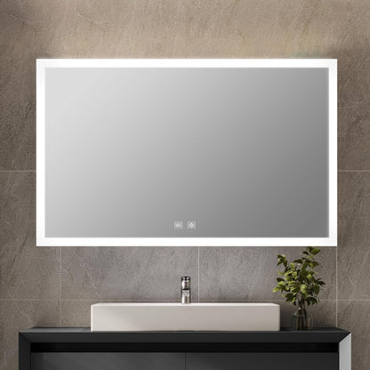 Lexora Aurorium 40 in. W x 28 in. H LED Bathroom Vanity Mirror