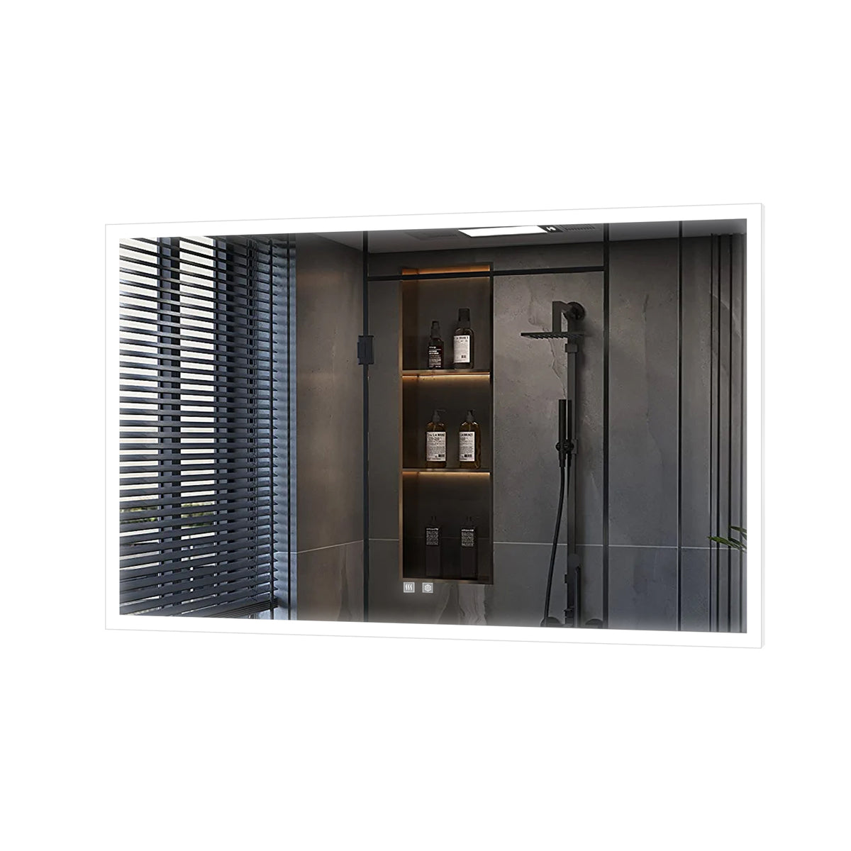 Lexora Aurorium 40 in. W x 28 in. H LED Bathroom Vanity Mirror