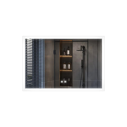 Lexora Aurorium 48 in. W x 32 in. H LED Bathroom Vanity Mirror