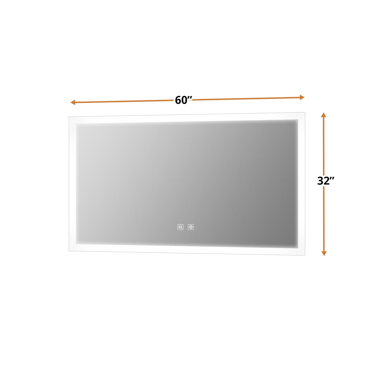 Lexora Aurorium 60 in. W x 32 in. H LED Bathroom Vanity Mirror