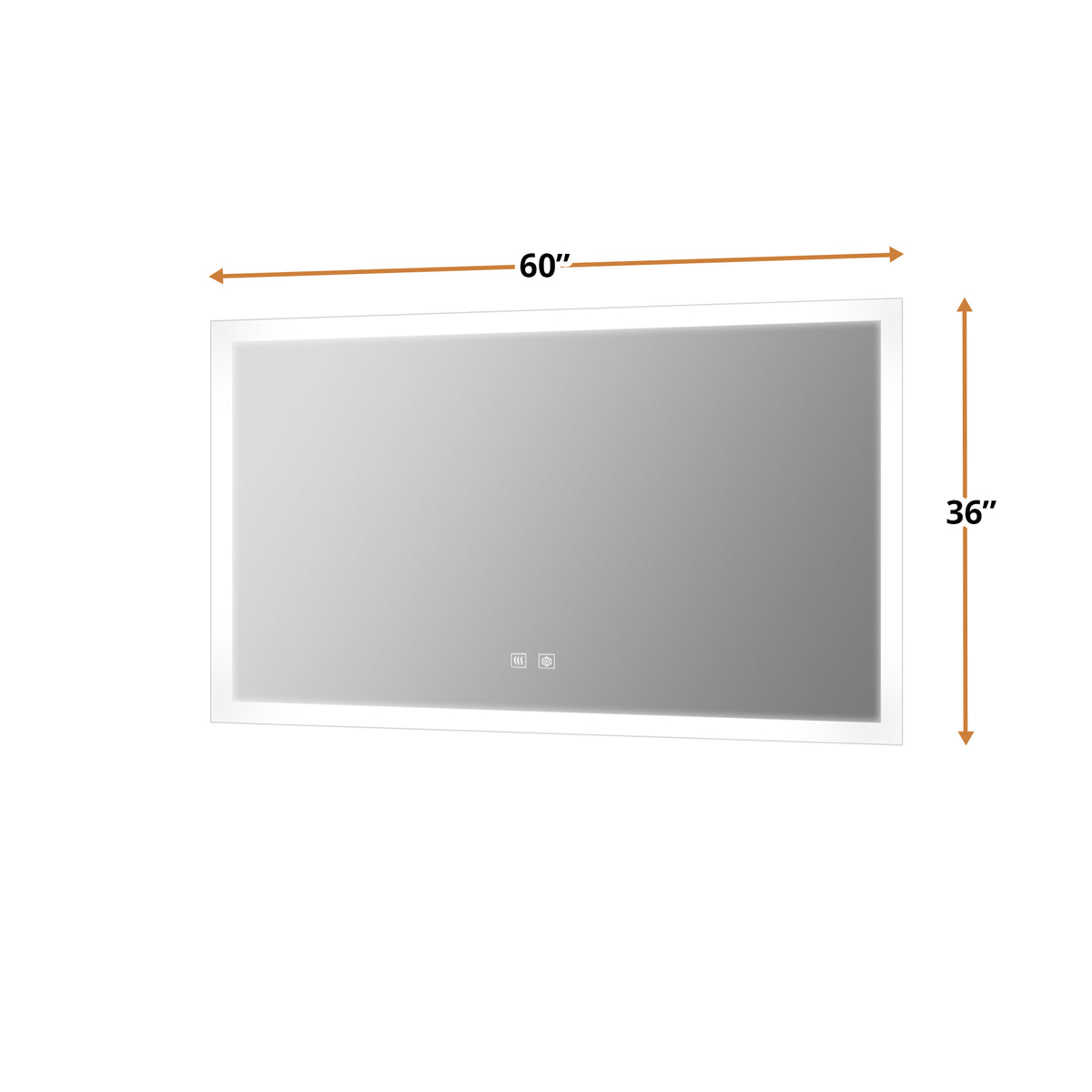 Lexora Aurorium 60 in. W x 36 in. H LED Bathroom Vanity Mirror