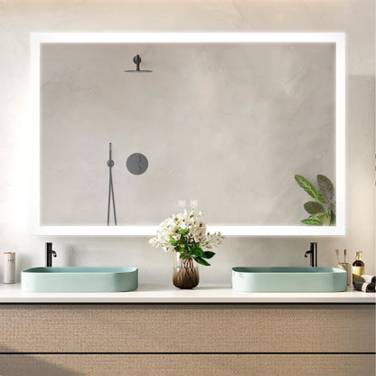 Lexora Aurorium 60 in. W x 36 in. H LED Bathroom Vanity Mirror