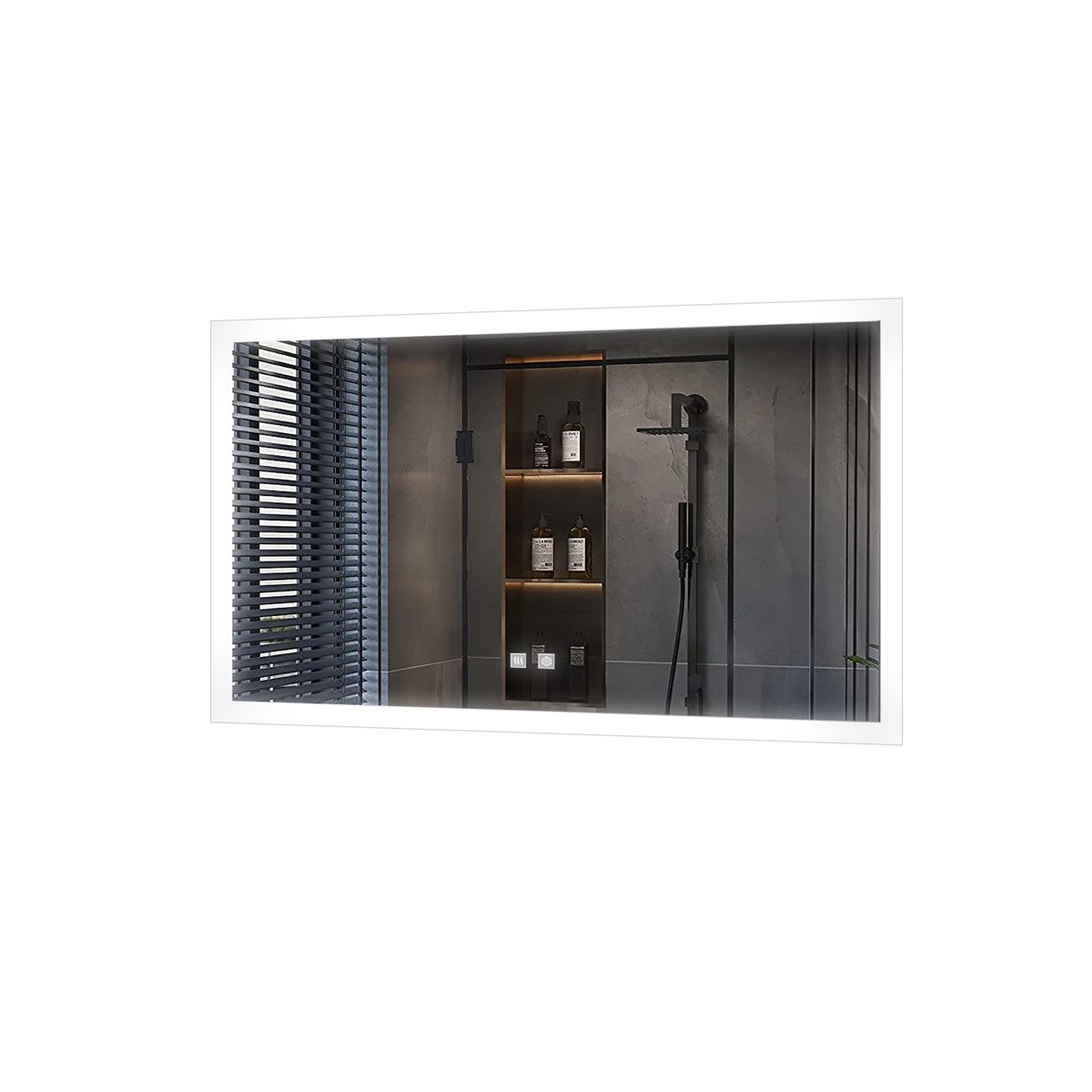 Lexora Aurorium 60 in. W x 36 in. H LED Bathroom Vanity Mirror
