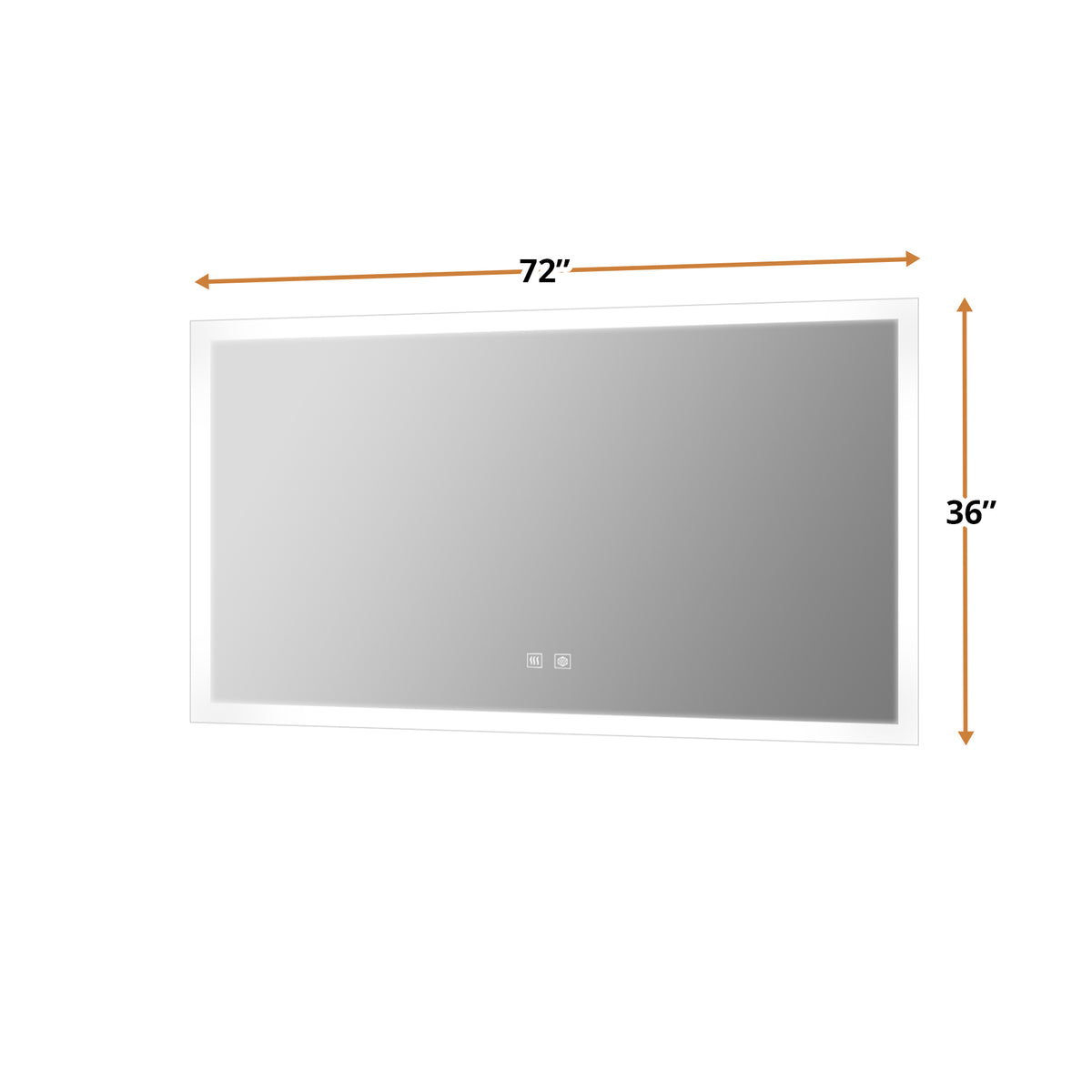 Lexora Aurorium 72 in. W x 36 in. H LED Bathroom Vanity Mirror