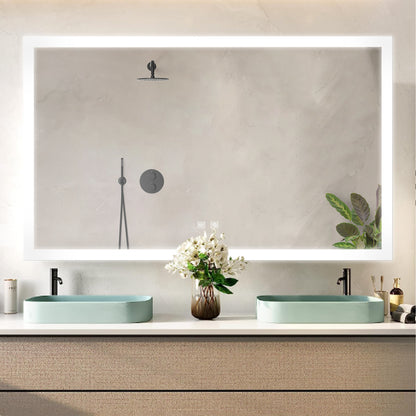 Lexora Aurorium 72 in. W x 36 in. H LED Bathroom Vanity Mirror