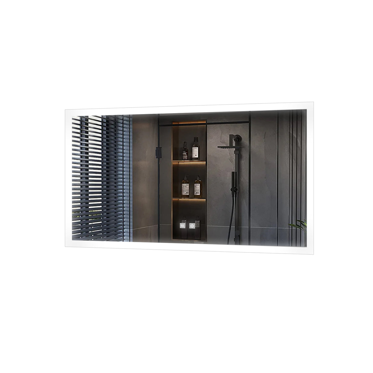 Lexora Aurorium 72 in. W x 36 in. H LED Bathroom Vanity Mirror