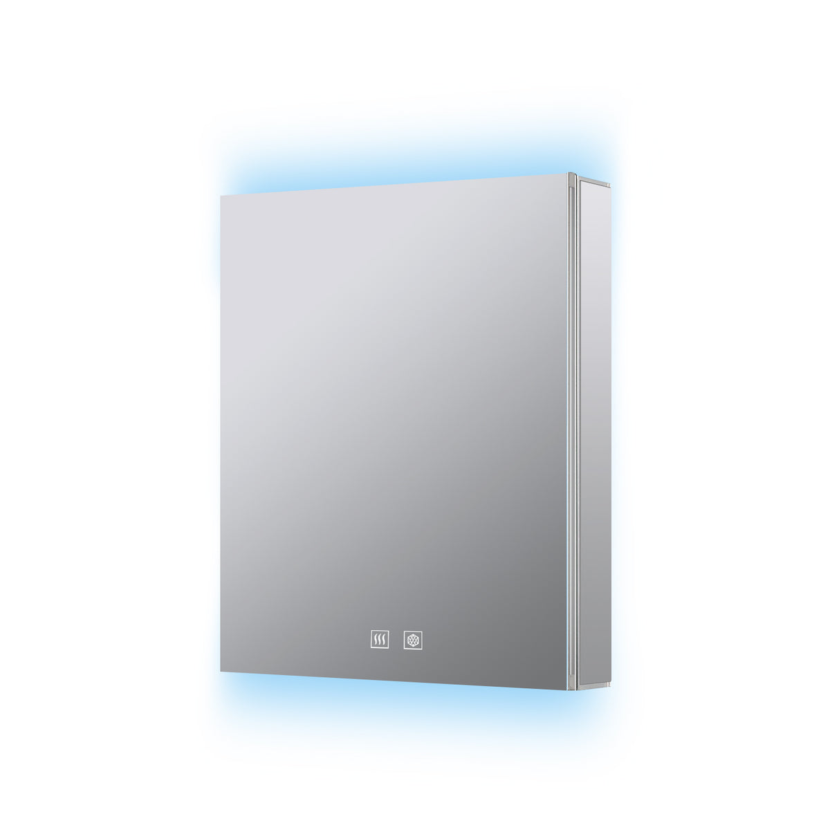 Lexora Corsica 20 in W x 28 in H Surface-Mount LED Mirror Medicine Cabinet with Defogger)