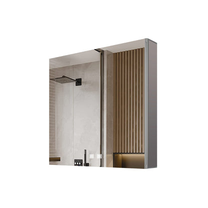 Lexora Corsica 20 in W x 28 in H Surface-Mount LED Mirror Medicine Cabinet with Defogger)