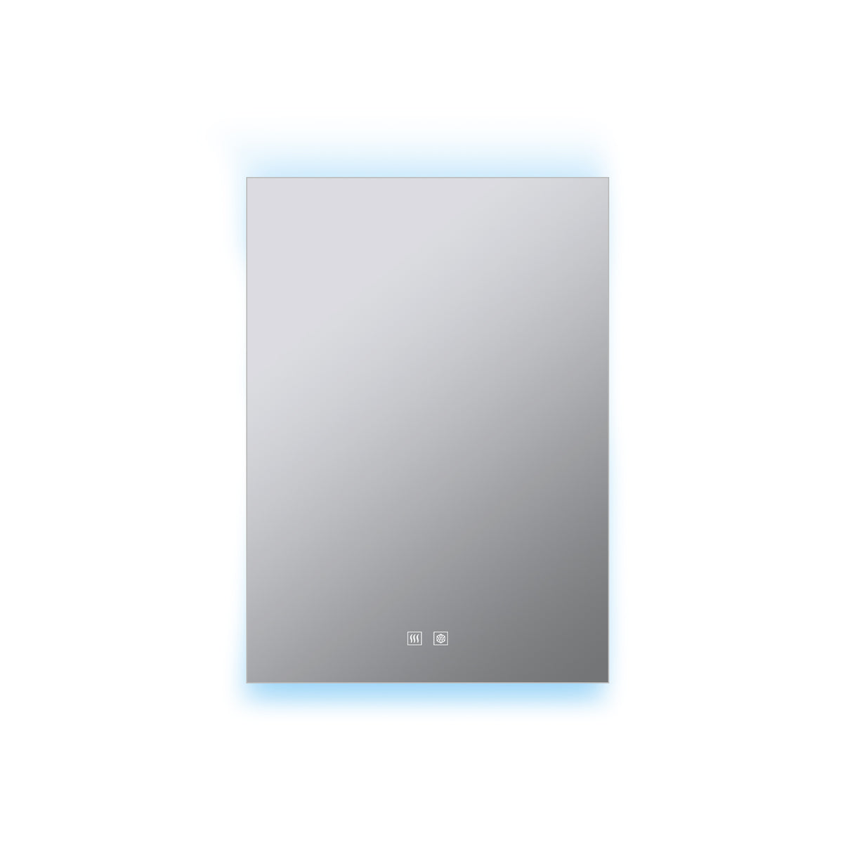 Lexora Corsica 20 in W x 28 in H Surface-Mount LED Mirror Medicine Cabinet with Defogger)