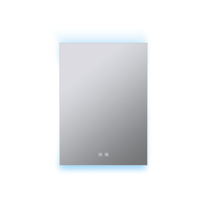 Lexora Corsica 20 in W x 28 in H Surface-Mount LED Mirror Medicine Cabinet with Defogger)