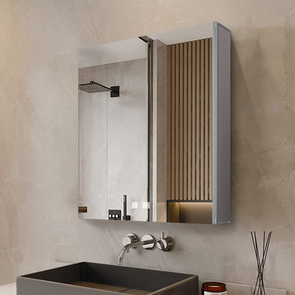 Lexora Corsica 20 in W x 32 in H Surface-Mount LED Mirror Medicine Cabinet with Defogger)