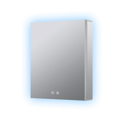 Lexora Corsica 20 in W x 32 in H Surface-Mount LED Mirror Medicine Cabinet with Defogger)