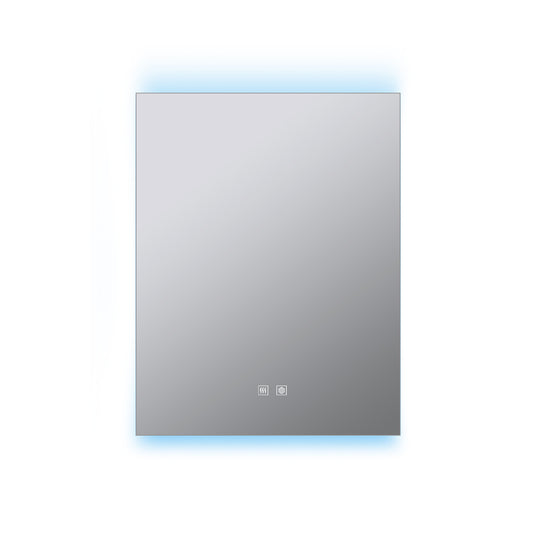 Lexora Corsica 20 in W x 32 in H Surface-Mount LED Mirror Medicine Cabinet with Defogger)