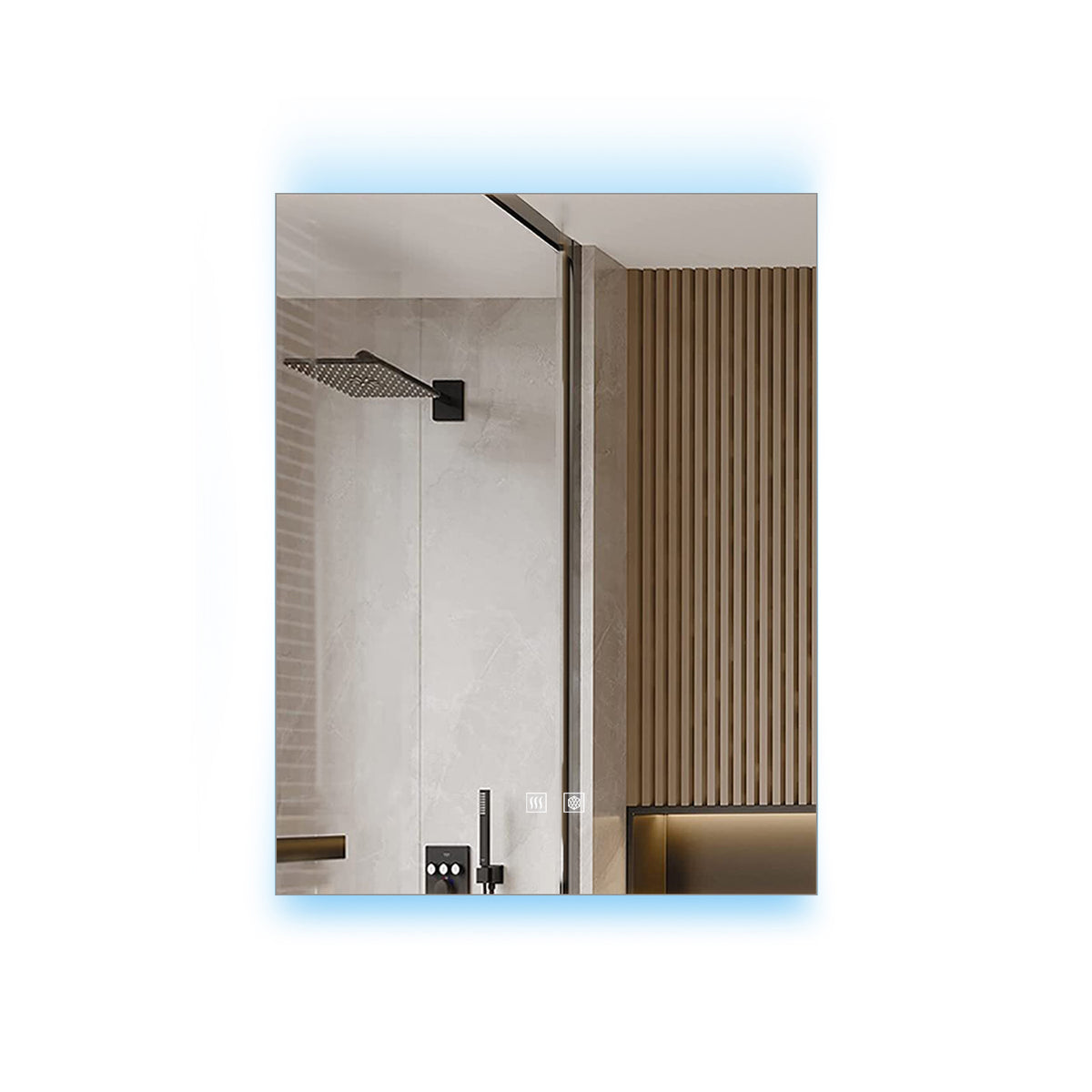 Lexora Corsica 20 in W x 32 in H Surface-Mount LED Mirror Medicine Cabinet with Defogger)