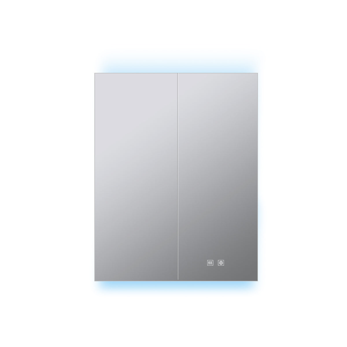 Lexora Corsica 24 in W x 28 in H Surface-Mount LED Mirror Medicine Cabinet with Defogger)