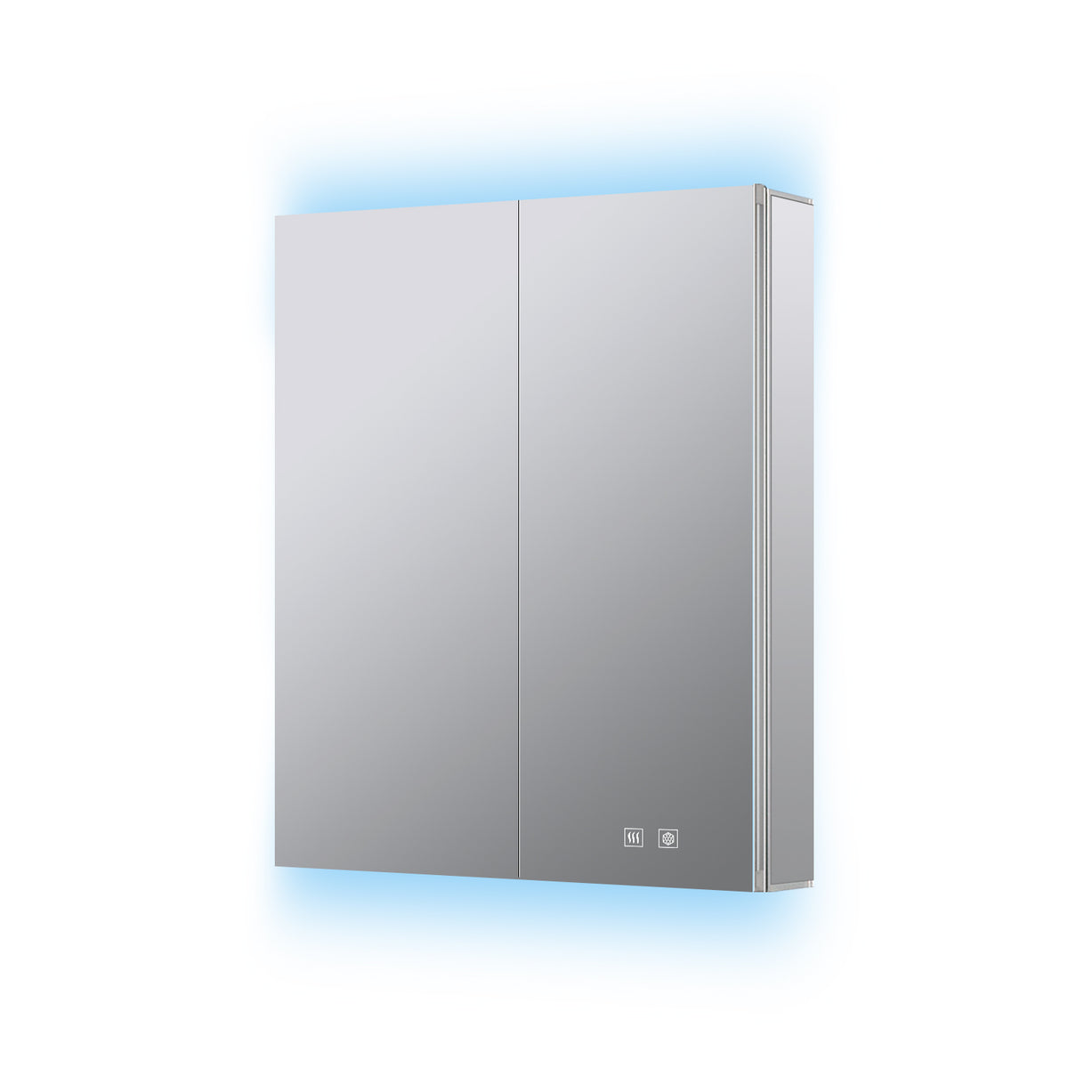 Lexora Corsica 24 in W x 32 in H Surface-Mount LED Mirror Medicine Cabinet with Defogger)