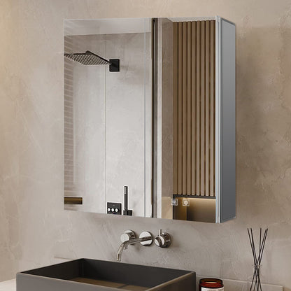 Lexora Corsica 30 in W x 36 in H Surface-Mount LED Mirror Medicine Cabinet with Defogger)