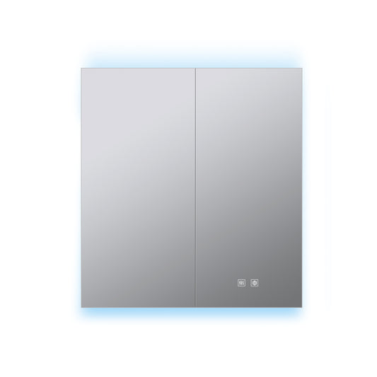 Lexora Corsica 30 in W x 36 in H Surface-Mount LED Mirror Medicine Cabinet with Defogger)