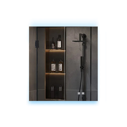 Lexora Corsica 30 in W x 36 in H Surface-Mount LED Mirror Medicine Cabinet with Defogger)