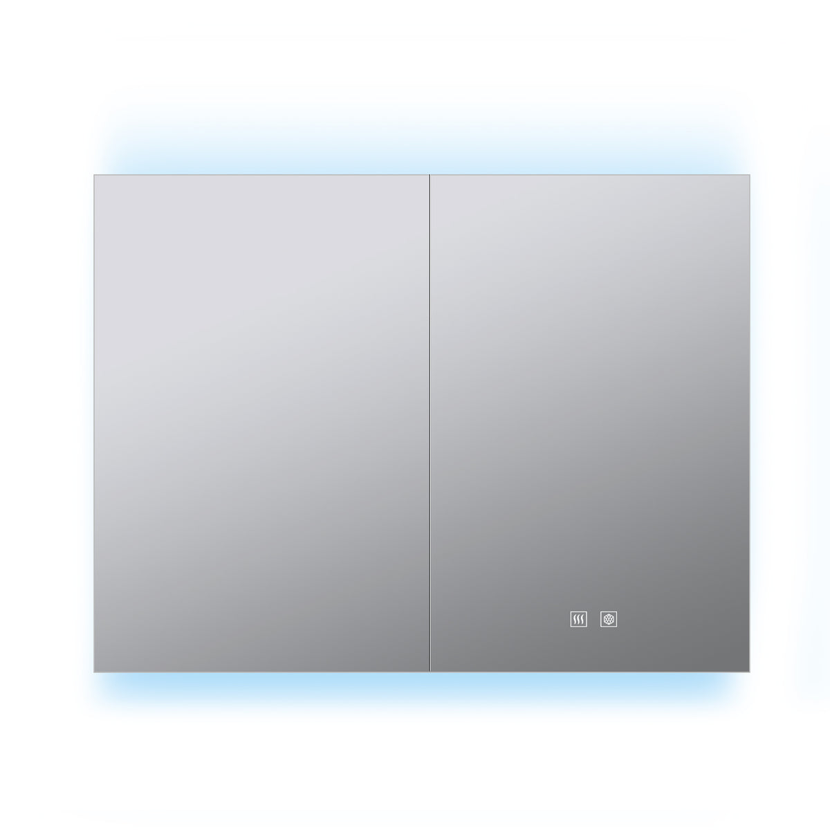 Lexora Corsica 36 in W x 28 in H Surface-Mount LED Mirror Medicine Cabinet with Defogger)