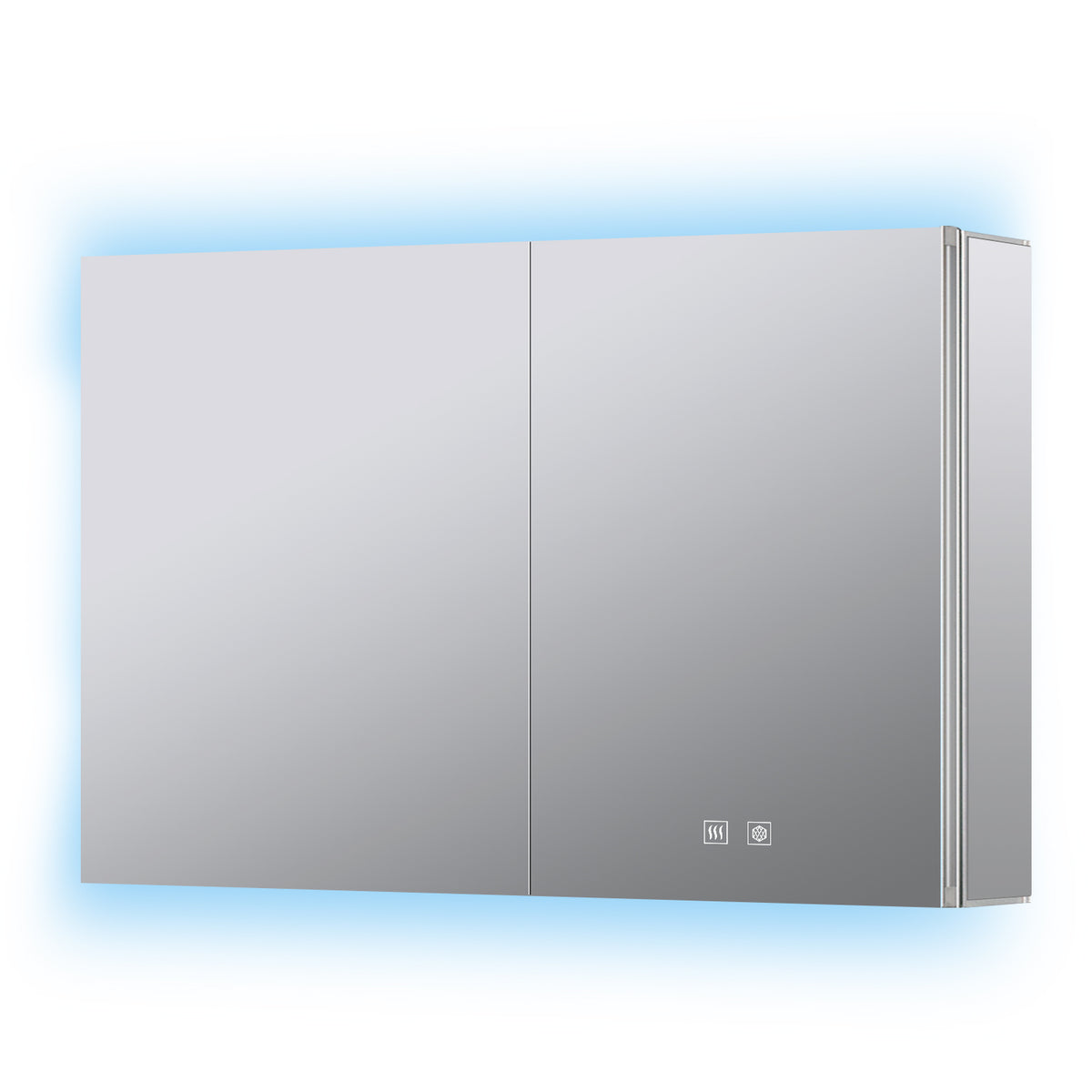 Lexora Corsica 40 in W x 28 in H Surface-Mount LED Mirror Medicine Cabinet with Defogger)