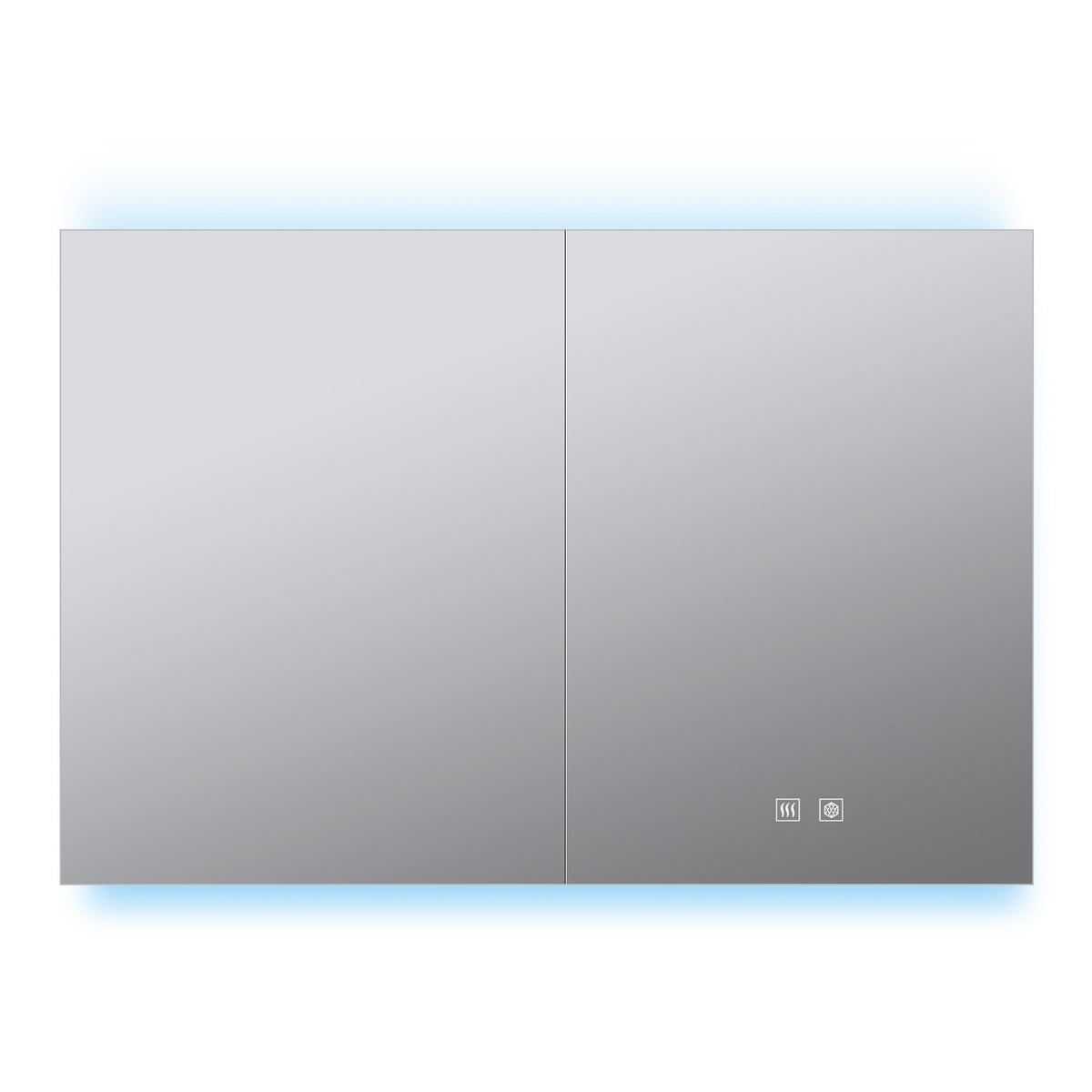Lexora Corsica 40 in W x 28 in H Surface-Mount LED Mirror Medicine Cabinet with Defogger)