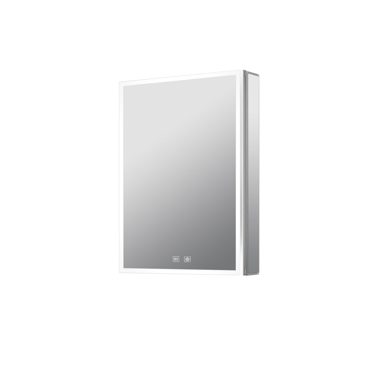 Lexora Mesa 20 in W x 32 in H Surface-Mount LED Mirror Medicine Cabinet with Defogger)