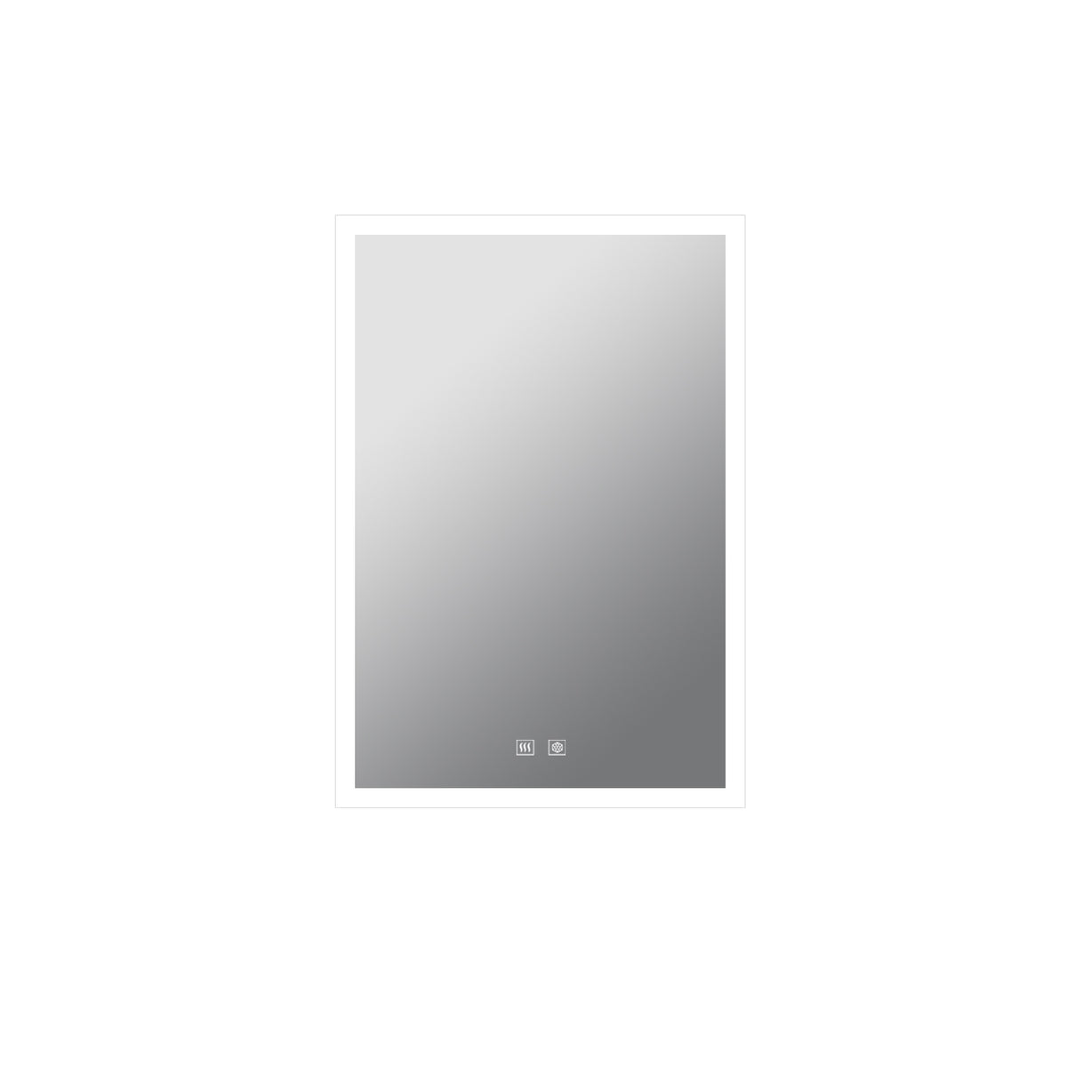 Lexora Mesa 20 in W x 32 in H Surface-Mount LED Mirror Medicine Cabinet with Defogger)