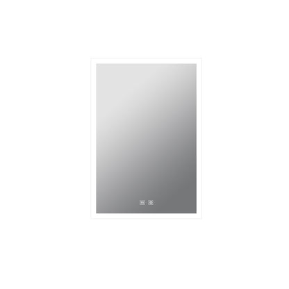 Lexora Mesa 20 in W x 32 in H Surface-Mount LED Mirror Medicine Cabinet with Defogger)