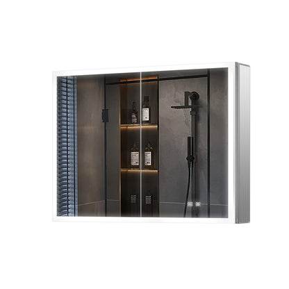 Lexora Mesa 30 in W x 36 in H Surface-Mount LED Mirror Medicine Cabinet with Defogger)