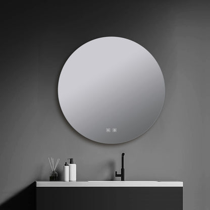 Lexora Nordica 70 cm. Diamter Circular LED Bathroom Vanity Mirror