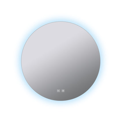Lexora Nordica 70 cm. Diamter Circular LED Bathroom Vanity Mirror