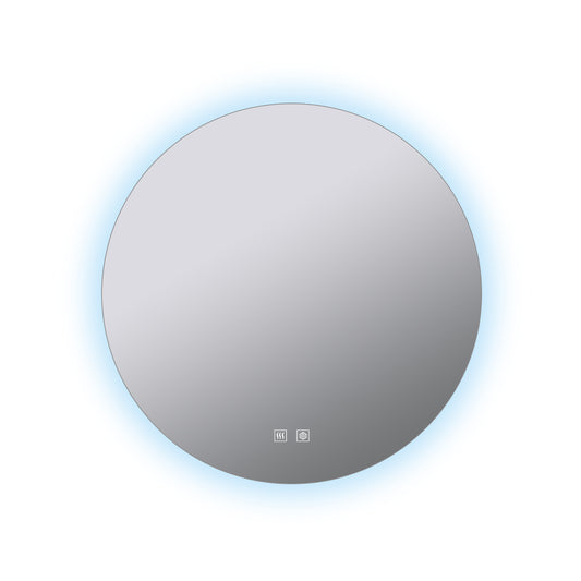 Lexora Nordica 70 cm. Diamter Circular LED Bathroom Vanity Mirror