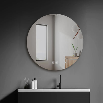 Lexora Nordica 80 cm. Diamter Circular LED Bathroom Vanity Mirror