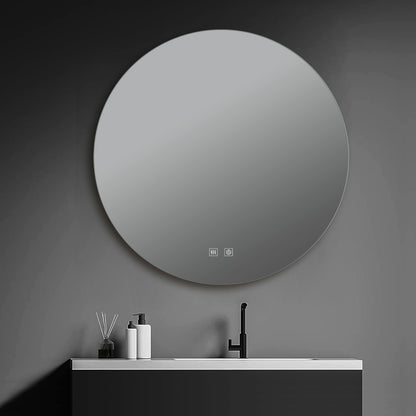 Lexora Nordica 90 cm. Diamter Circular LED Bathroom Vanity Mirror