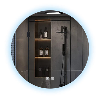 Lexora Nordica 90 cm. Diamter Circular LED Bathroom Vanity Mirror