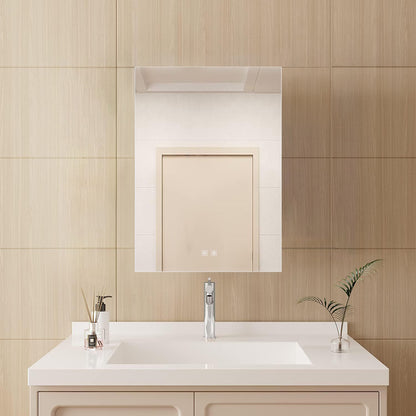 Lexora Vellum 20 in. W x 28 in. H LED Bathroom Vanity Mirror