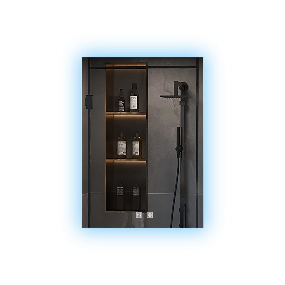 Lexora Vellum 20 in. W x 28 in. H LED Bathroom Vanity Mirror
