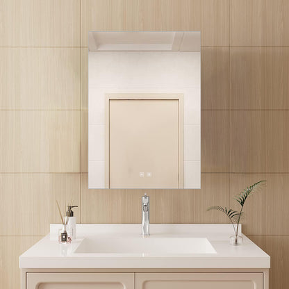 Lexora Vellum 24 in. W x 28 in. H LED Bathroom Vanity Mirror