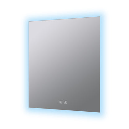 Lexora Vellum 24 in. W x 28 in. H LED Bathroom Vanity Mirror