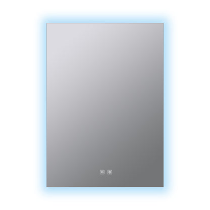 Lexora Vellum 24 in. W x 28 in. H LED Bathroom Vanity Mirror