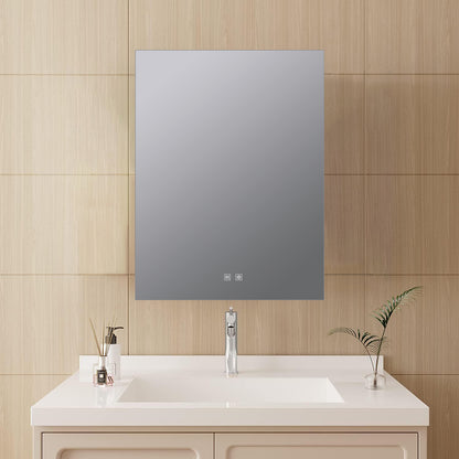 Lexora Vellum 30 in. W x 28 in. H LED Bathroom Vanity Mirror