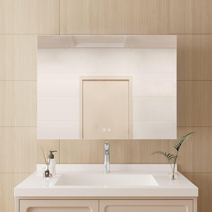 Lexora Vellum 36 in. W x 28 in. H LED Bathroom Vanity Mirror