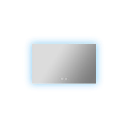 Lexora Vellum 48 in. W x 32 in. H LED Bathroom Vanity Mirror